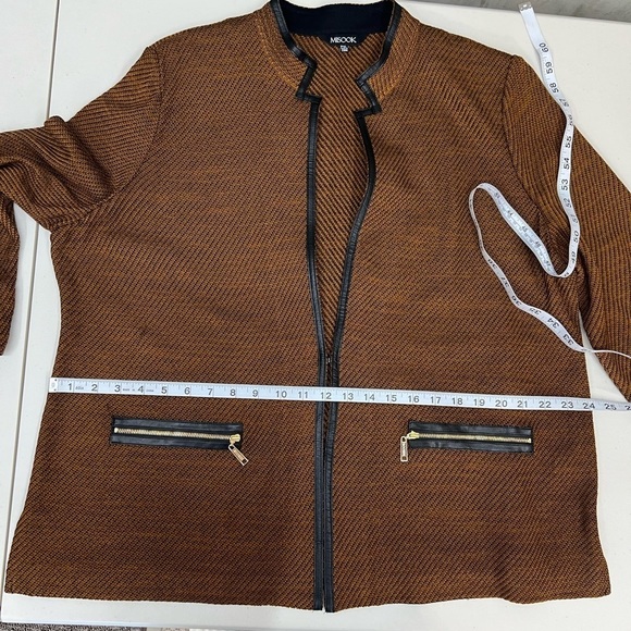 Misook Knit Brown Blazer Size PXL - Picture 8 of 11